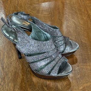 Style & Co Silver Strappy Heels